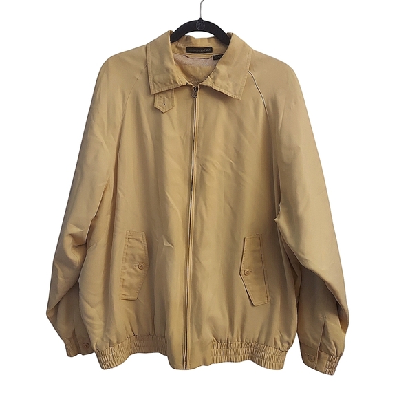 BUGATCHI UOMO Silk Zip-Up Bomber Jacket